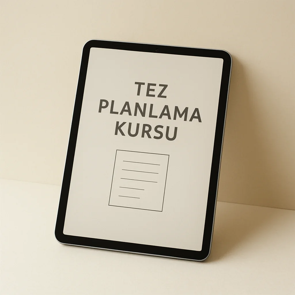 Tez Planlama Kursu